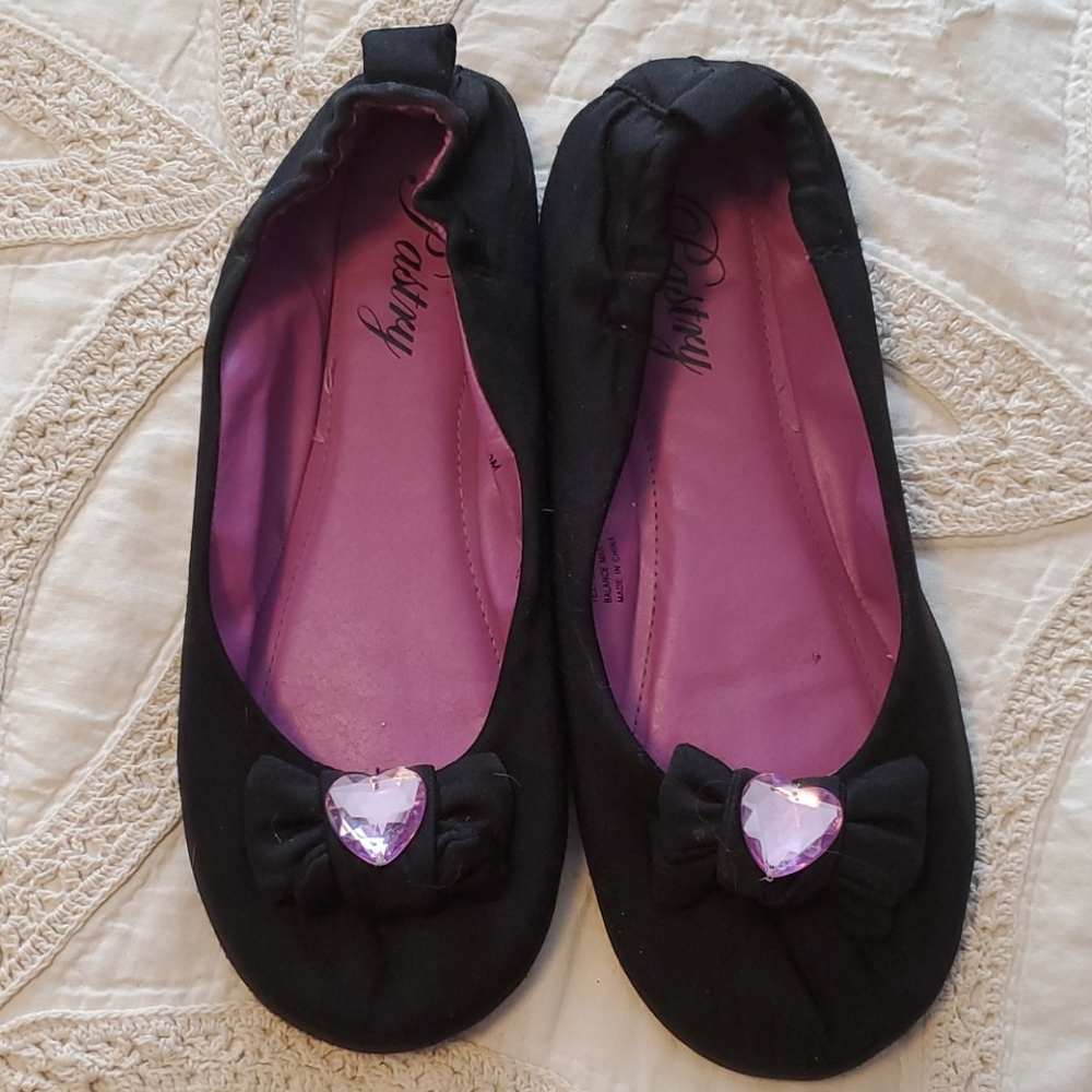 Pastry Candy ballet flat black jewel HTF size 10